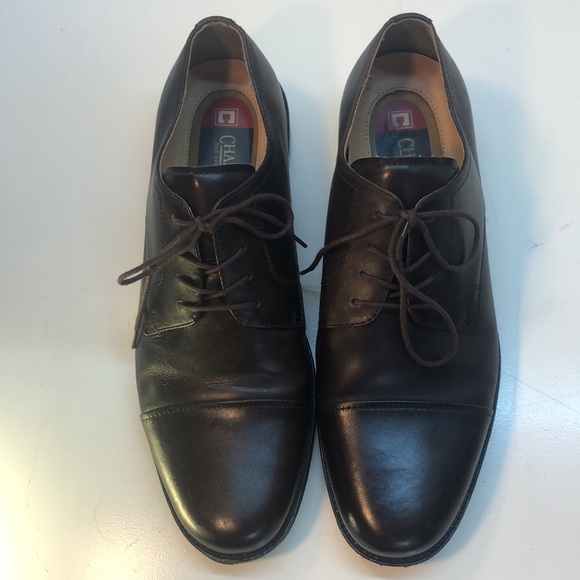 Chaps Brown Derby Dress Shoes Size 13 - Picture 3 of 13